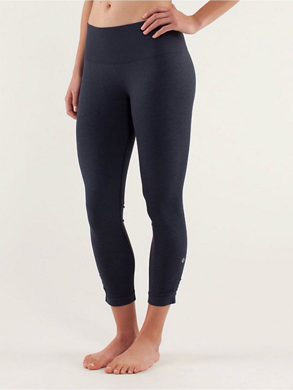 lululemon athletica Charcoal Cropped High-Rise Leggings, Eb to Street